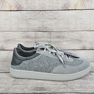Olukai Puliki Casual Canvas Suade Leather Sneakers Men’s Size 11.5 Light Gray